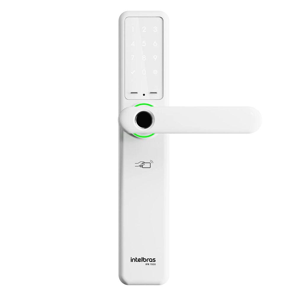 Fechadura Digital Embutir Biometria IFR 7000 Branc Intelbras