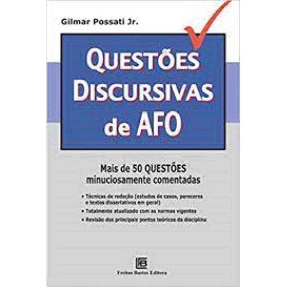 Questoes Discursivas De Afo