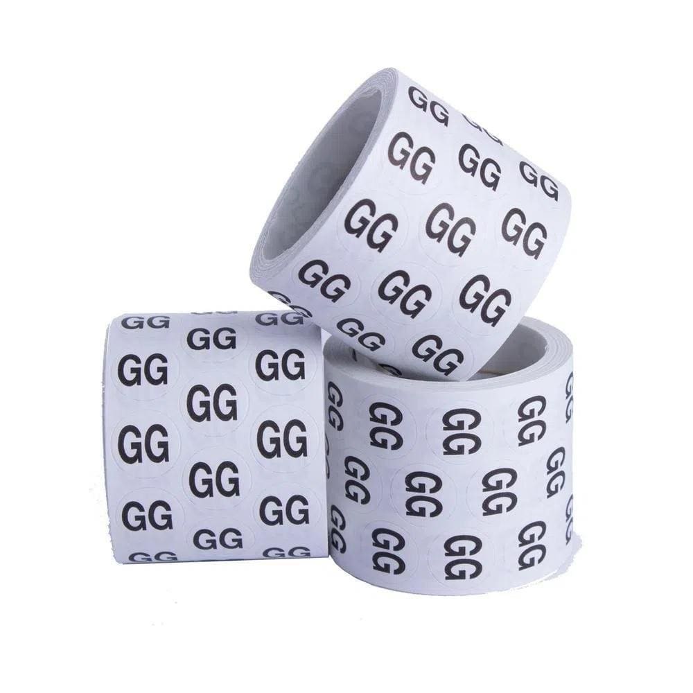 Etiqueta Adesiva Tamanho Gg 1,3 Cm Para Identificação Roupas