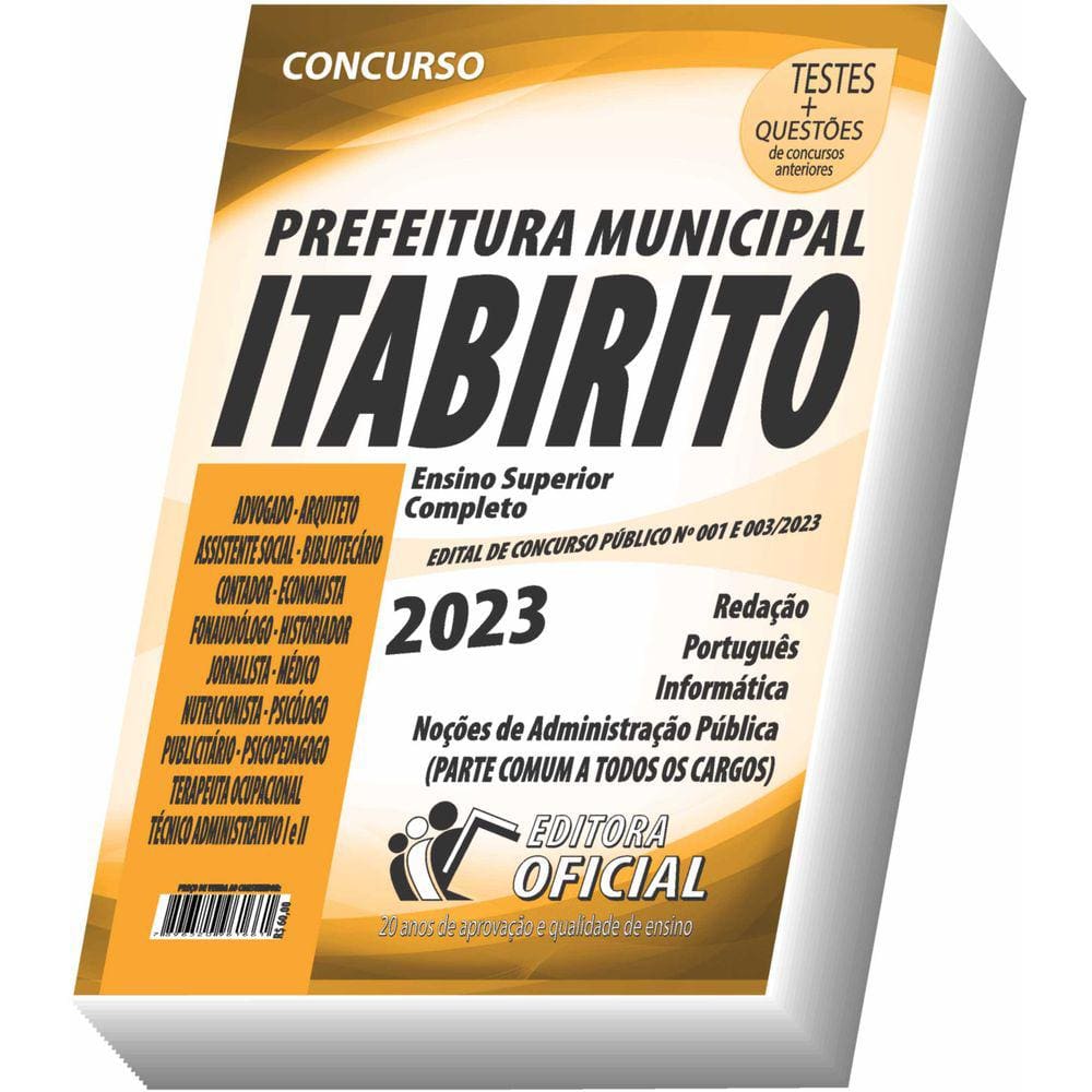 Apostila Prefeitura de Itabirito - MG - Nível Superior - Parte Comum aos Cargos