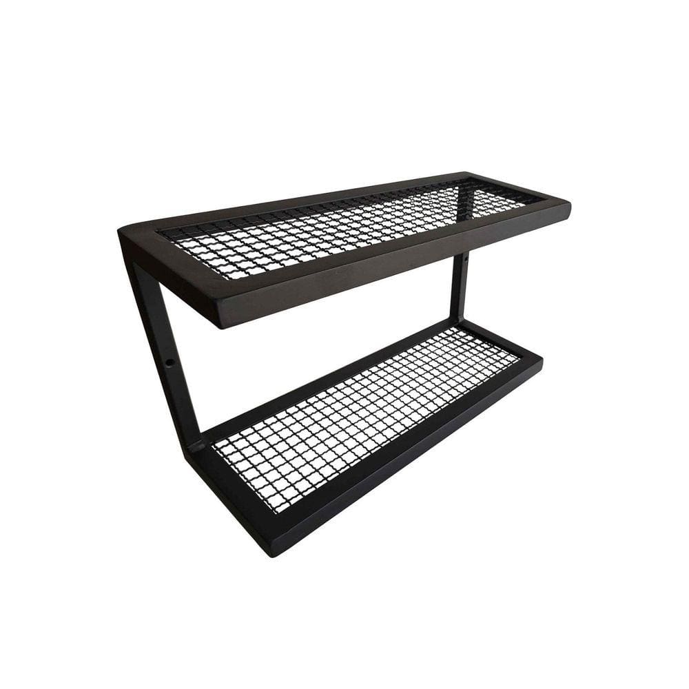 Prateleira Dupla 40cm em Metal Uvim Preto