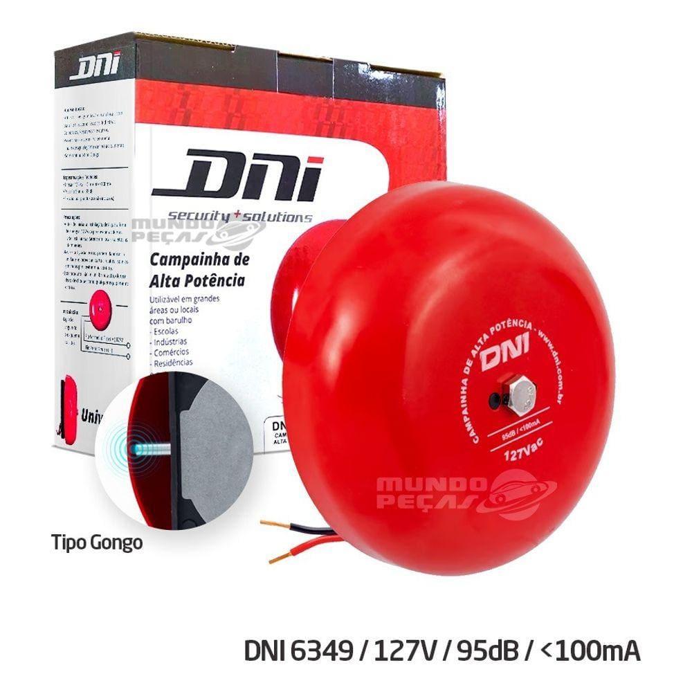 Campainha Tipo Gongo De Alta Potência - 127v - Dni6349