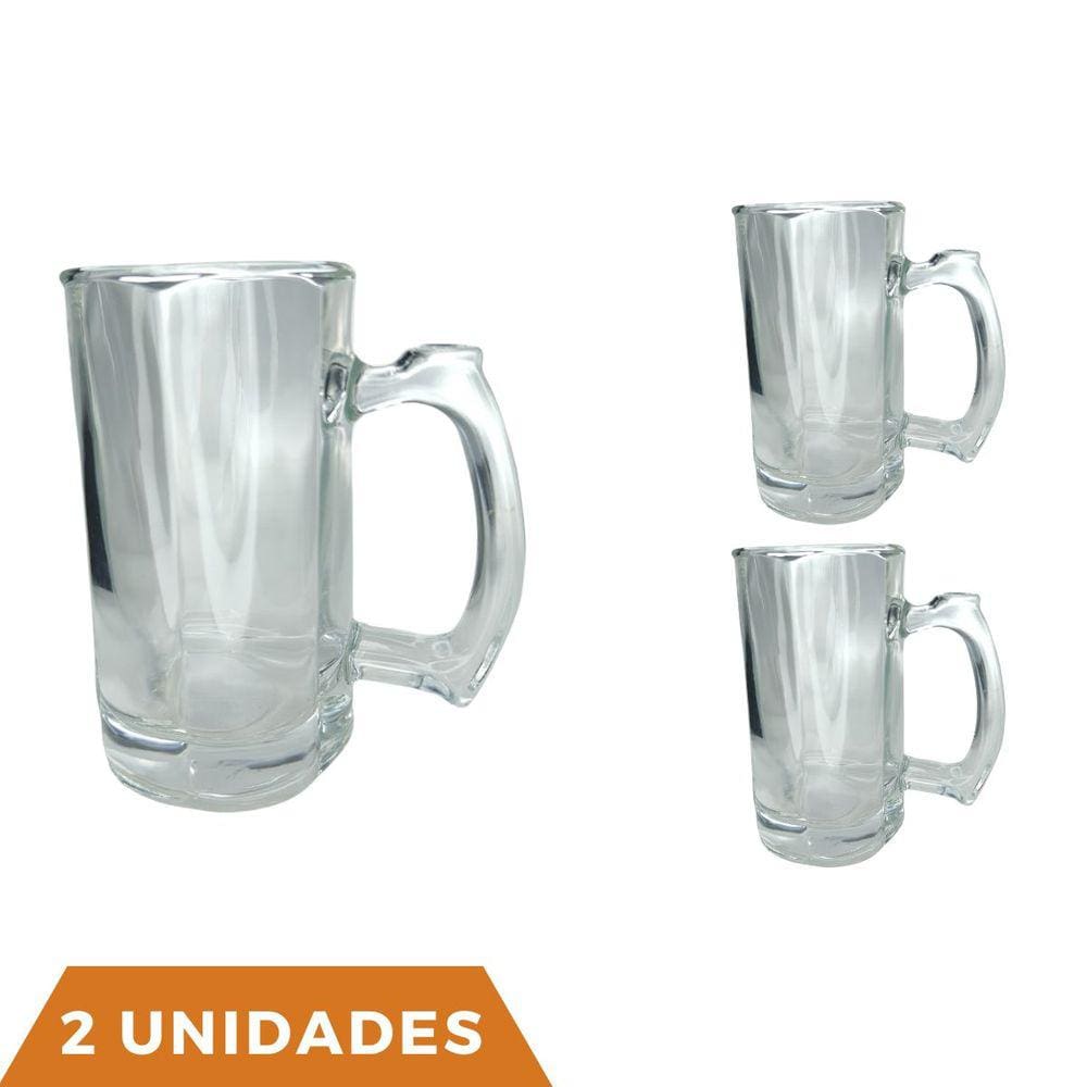 2 Caneca Cerveja e Chopp Restaurante Congelável 380ML
