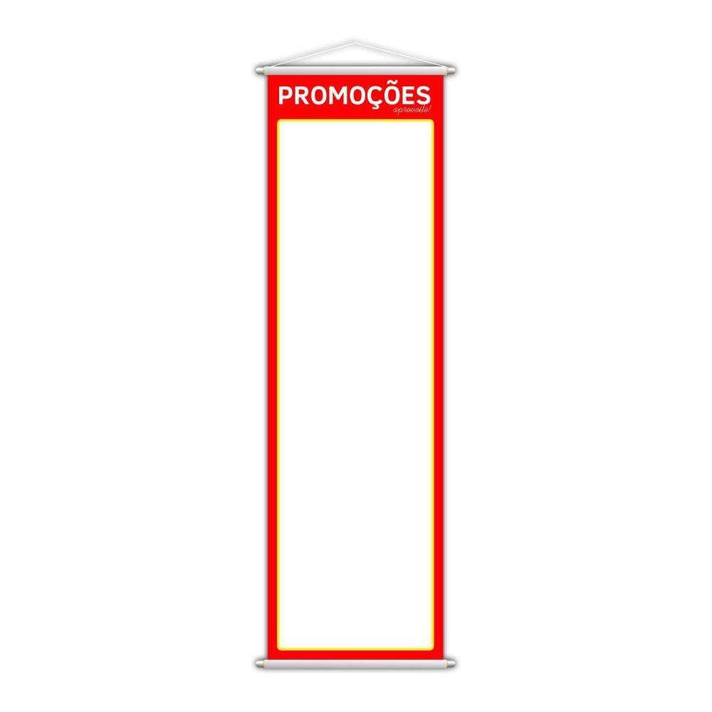 Banner Promoções Aproveite Fundo Branco Preço Lona 100X30Cm