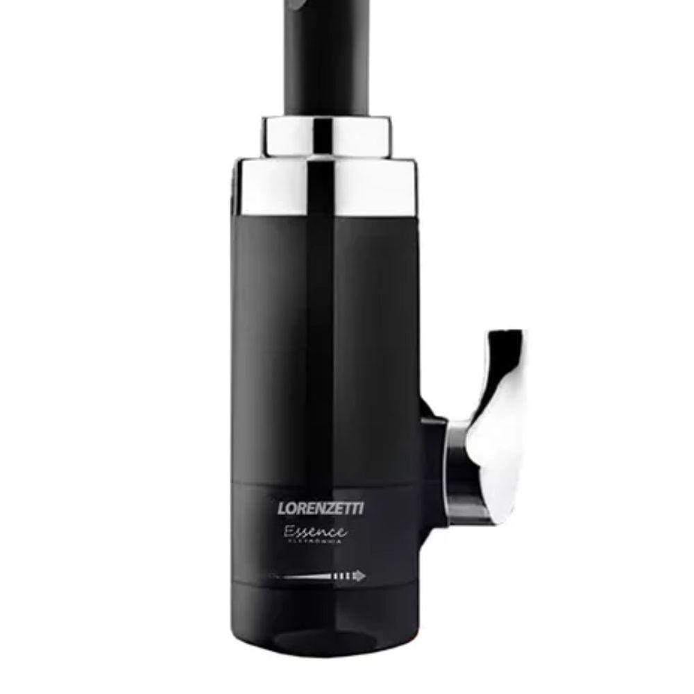 Torneira Elétrica Essence Lorenzetti Parede 220V Preta/Cro.