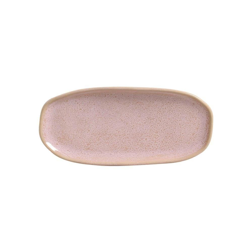 CONJUNTO C/ 4 TRAVESSAS OVAL RASA PEQUENA ORGÂNICO LITCHI 23x11 CM