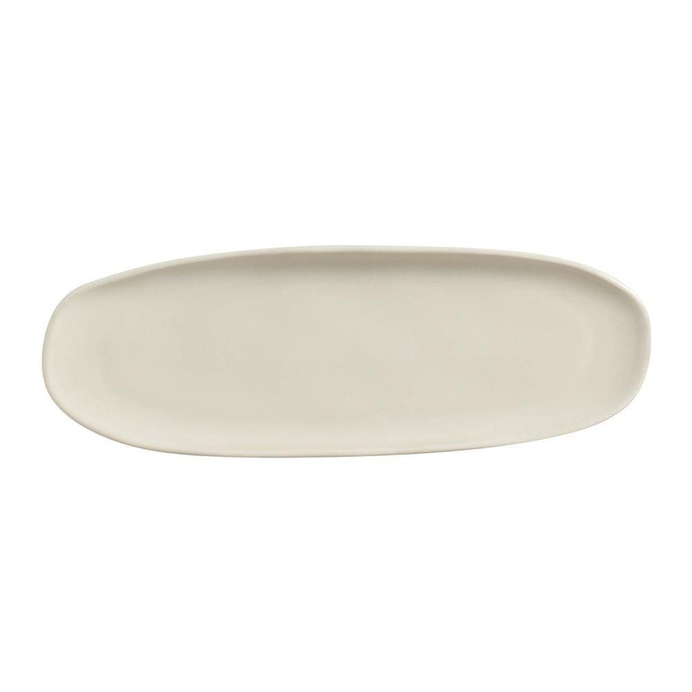 CONJUNTO C/ 4 TRAVESSAS OVAL RASA GRANDE ORGÂNICO CLAY 36x13 cm