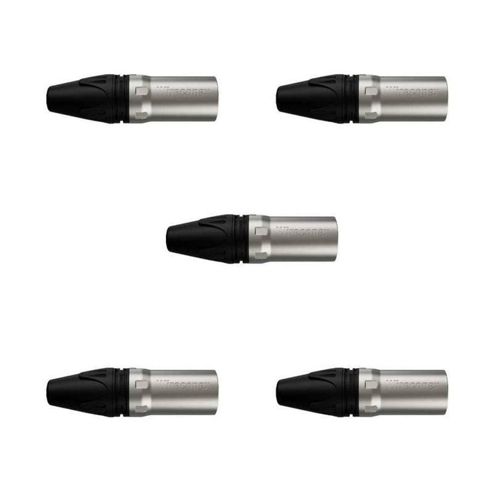 Kit Conectores Xlr Macho Wc 1013 Ml Bk Ni 3P P/Cabo 5Un W