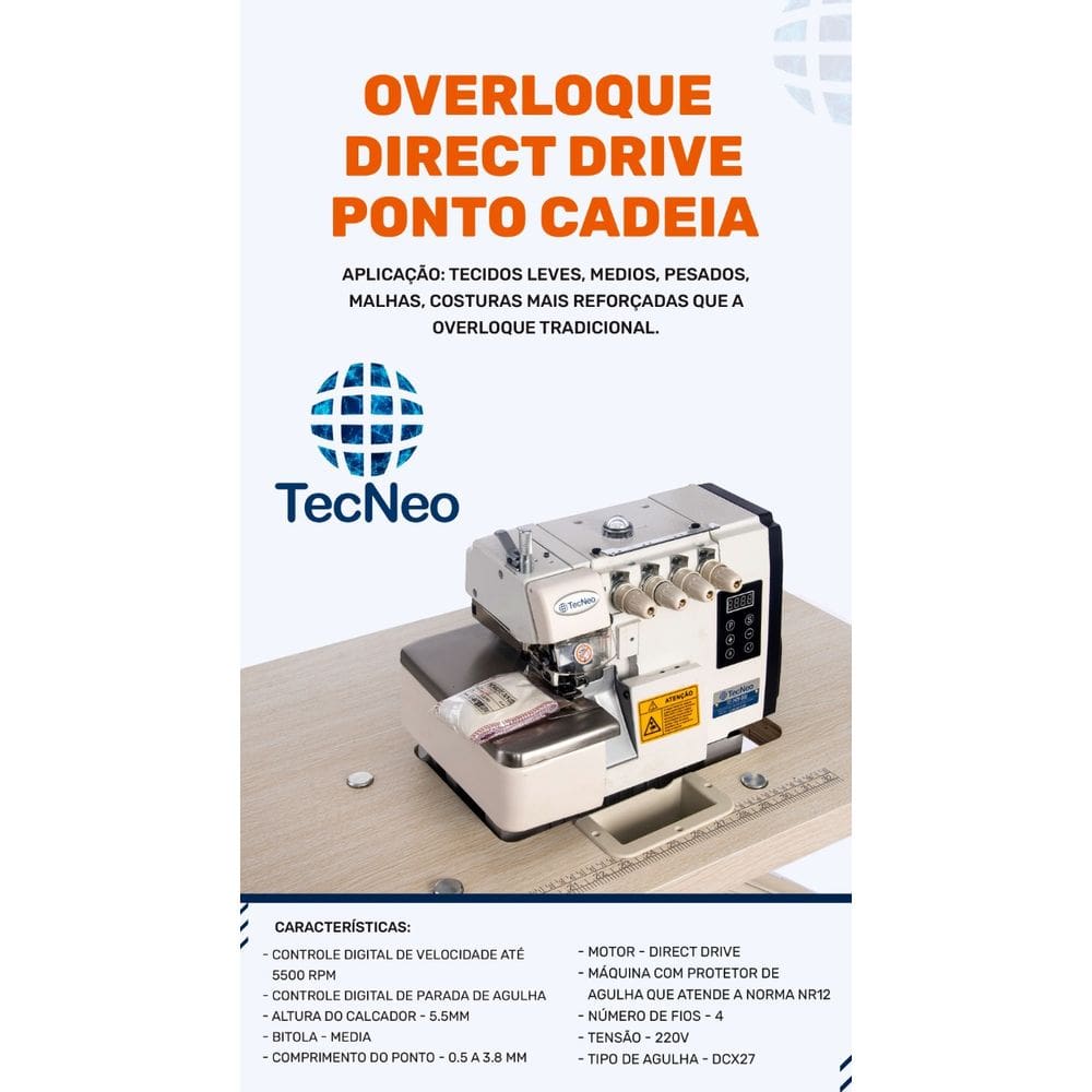Galoneira Direc drive 220v+24 m garantia+Suporte de Rolos