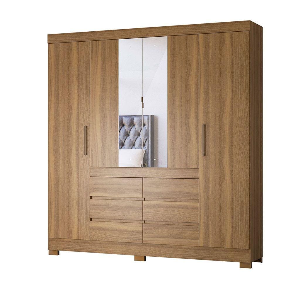 Guarda Roupa Casal 4 Portas Com espelho Cadis Demóbile
