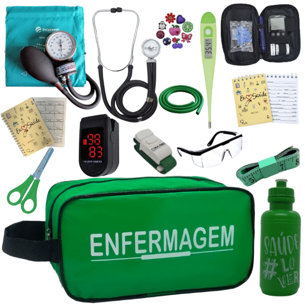 Kit Enfermagem Completo Com Medidor Glicose | Extra