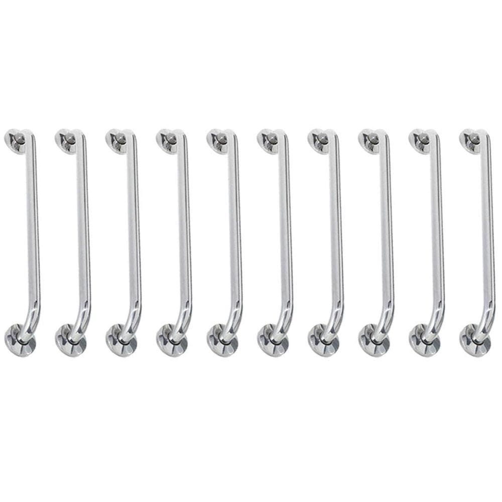 Alça de Apoio Barra Inox 80cm Acessibilidade Kit 10 Unidades Idoso Deficiente Cadeirante Gestante Quarto Banheiro Corrimao Resistente Segurança