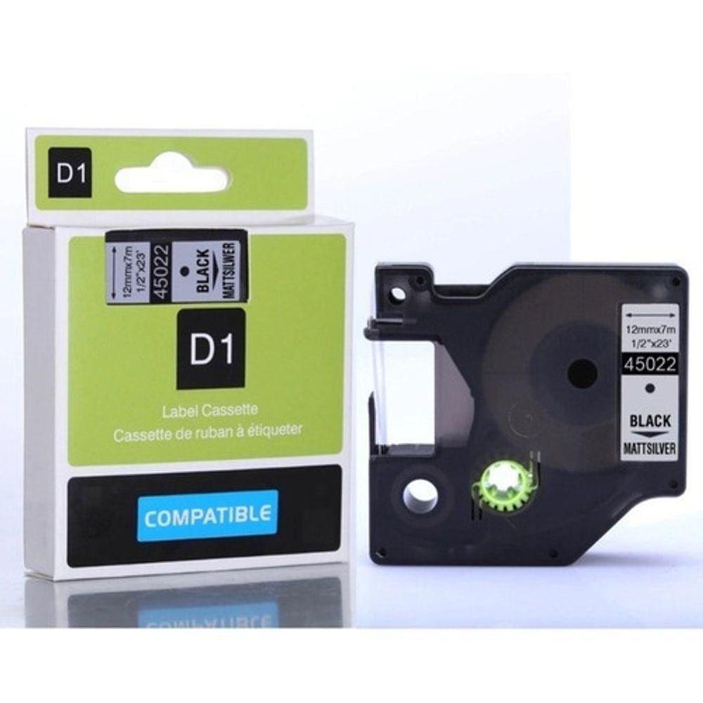 Fita Rotulador Dymo Prata 12mm D1 45022 Compativel