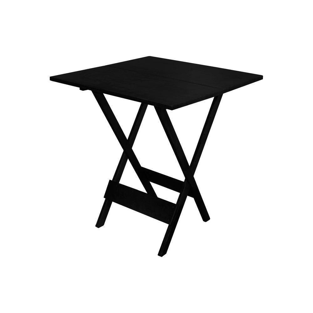 Mesa De Madeira 70X70 Preto - Preto