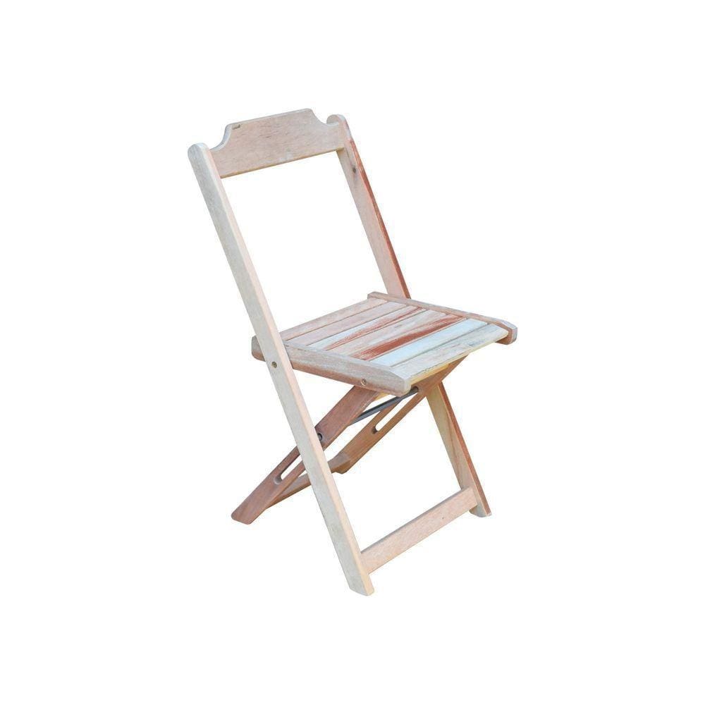 Cadeira De Madeira Crua - Marrom