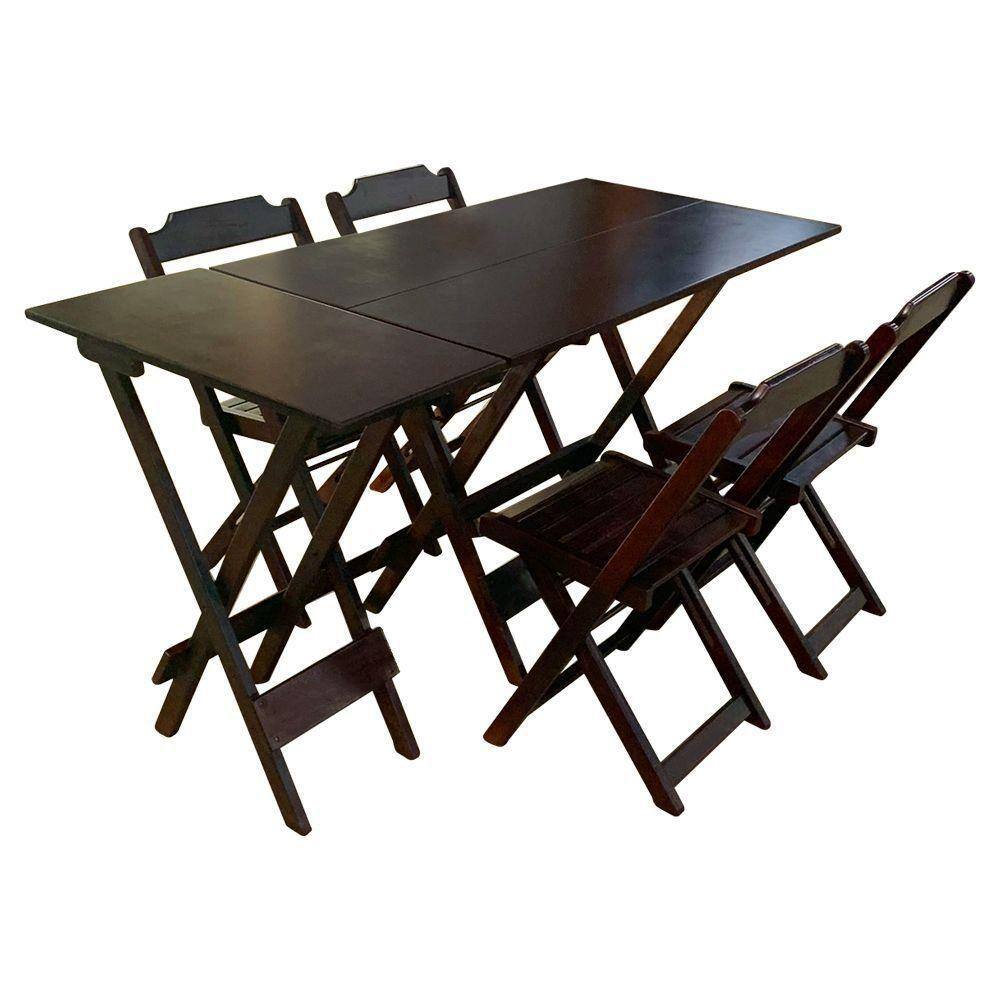 Conjunto Mesa e 4 Cadeiras Dobráveis Potenza Tramontina