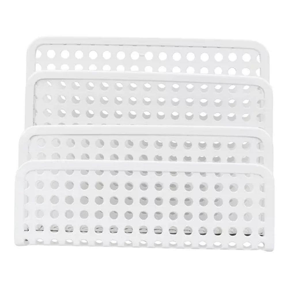 Porta Documentos De Mesa - Importado - Metal Branco - Oikos