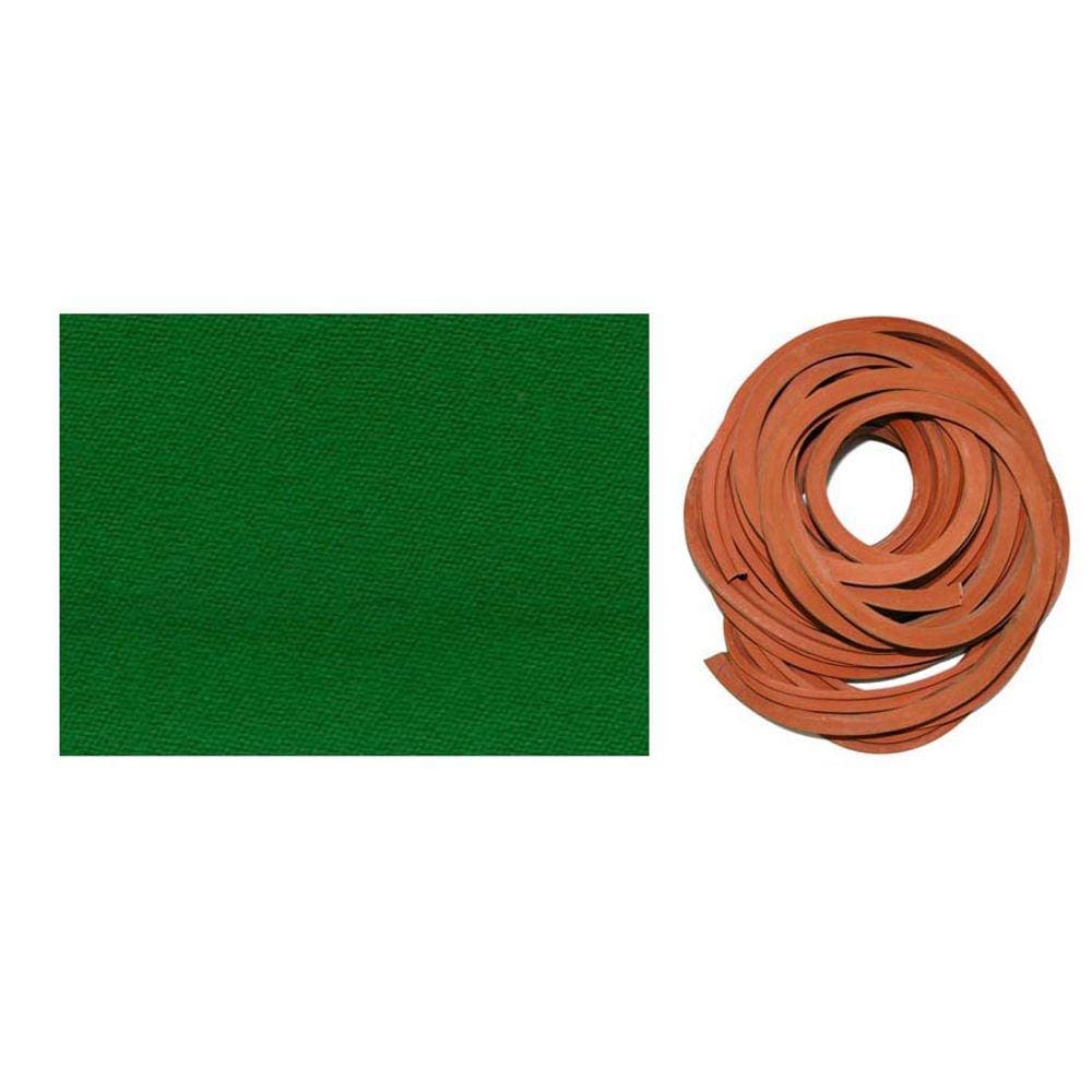 Kit 10m Tecido Pano Verde + 6m Borracha L Para Mesa Sinuca Bilhar