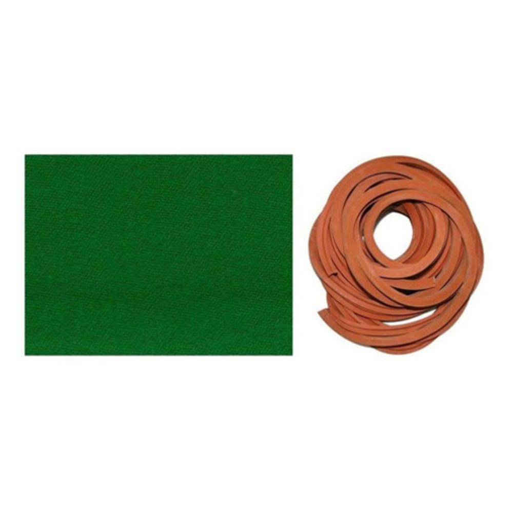 Kit 3m Pano Tecido Verde + 8m Borracha L Mesa Sinuca Bilhar