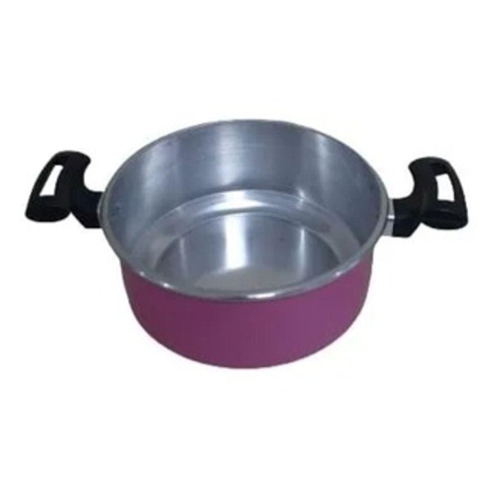 Panela Caçarola Rosa Claro 16cm Em Alumínio 1.5lts