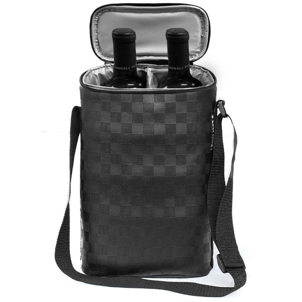 Bolsa Térmica Para Bebidas Suporta 4kg Wine Bag Porta 2 Garrafas ou Taças de Vinho Com Alça de Ombro