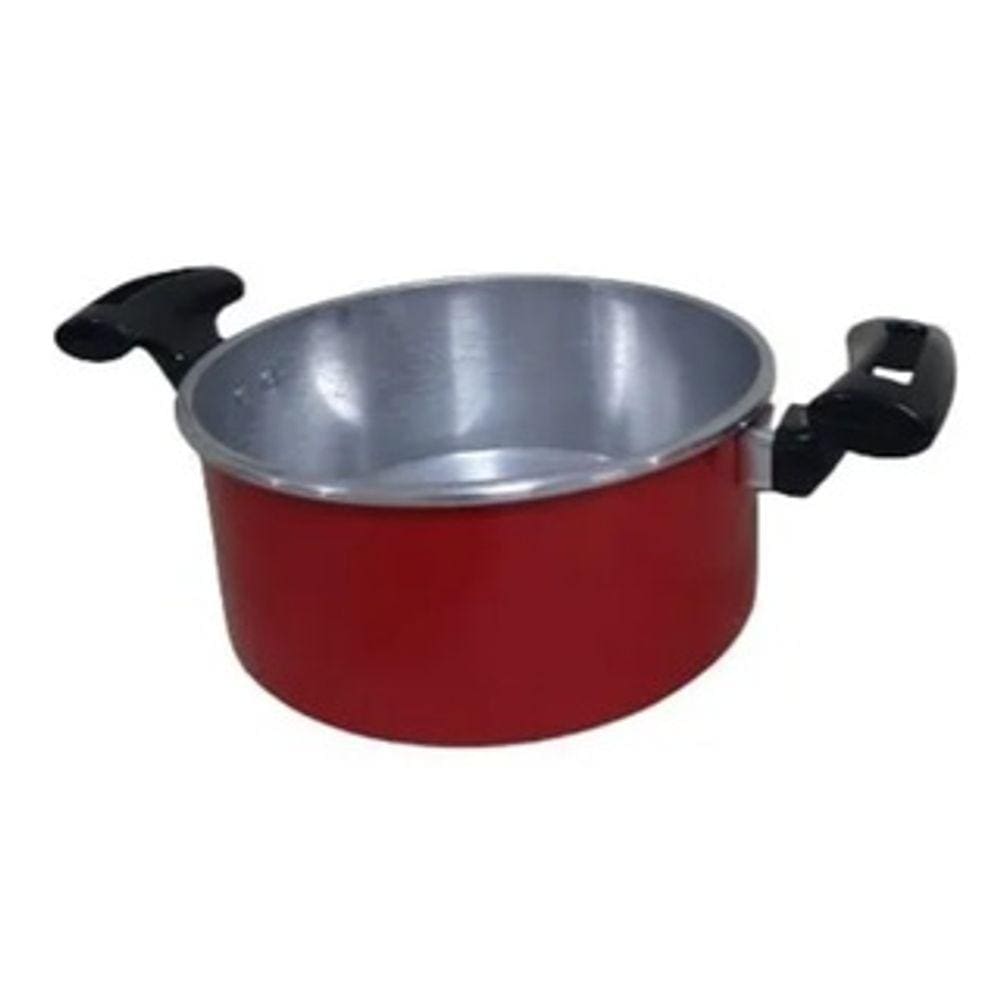 Panela Caçarola Vermelho 16cm Em Alumínio 1.5lts