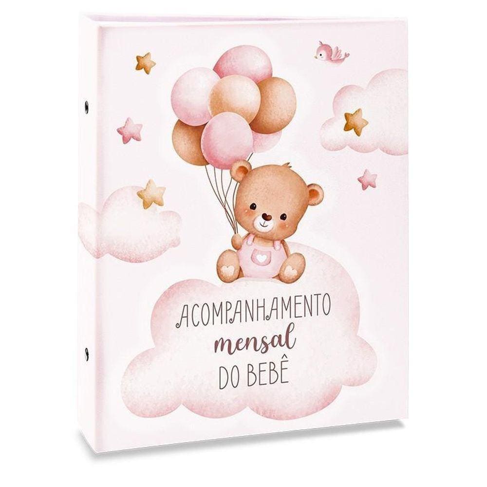 Album Bebe 200 Fotos 10X15 Ical Mensal Rosa