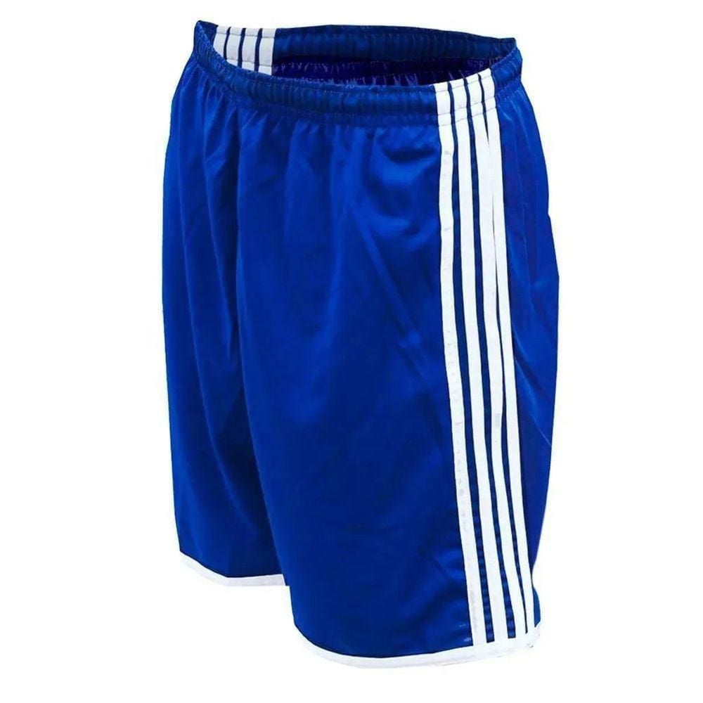 Kit com 20 Calções Esportivos Azul/Branco Modelo Listras Laterais - TRB