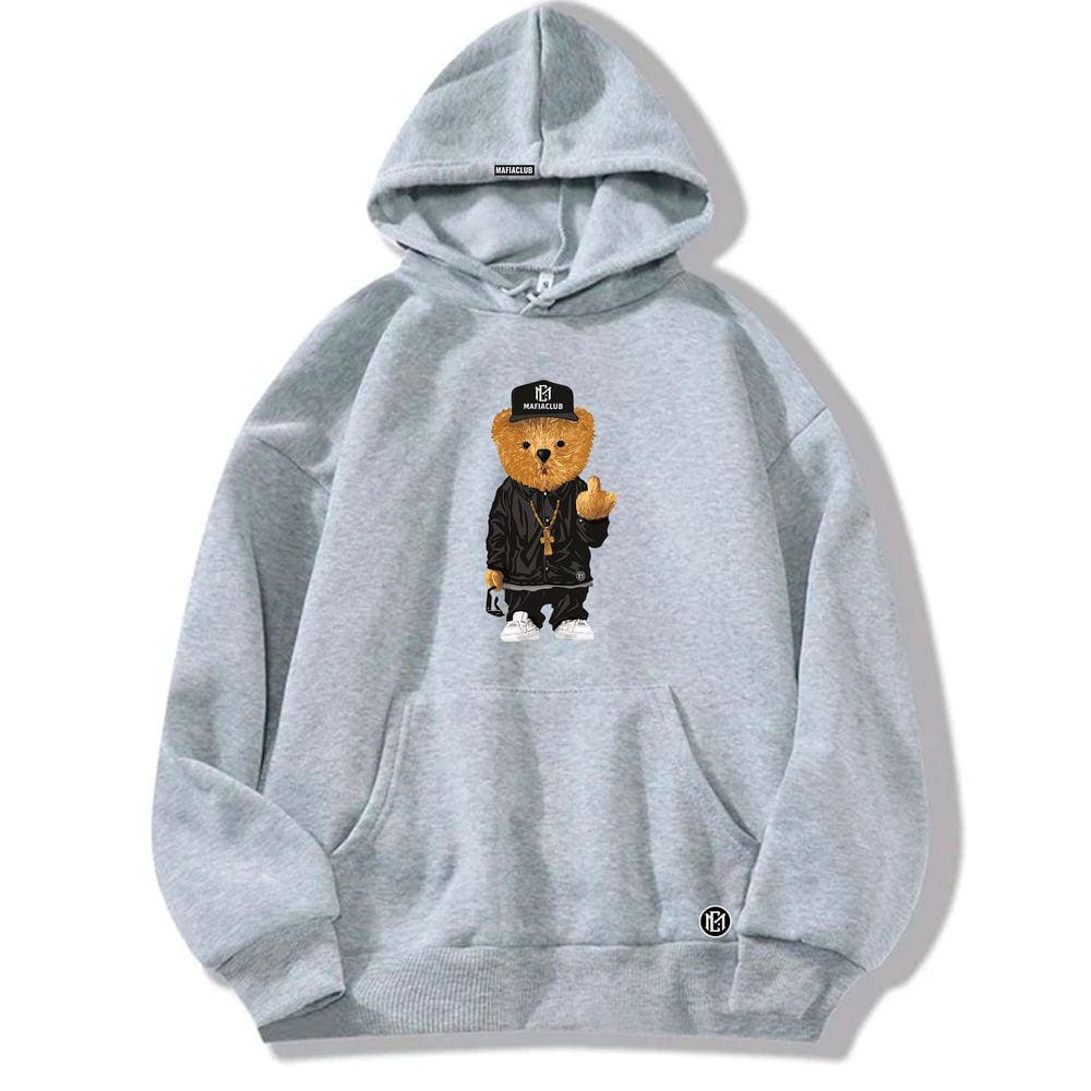 Moletom Canguru Mafiaclub com Capuz Urso Streetwear