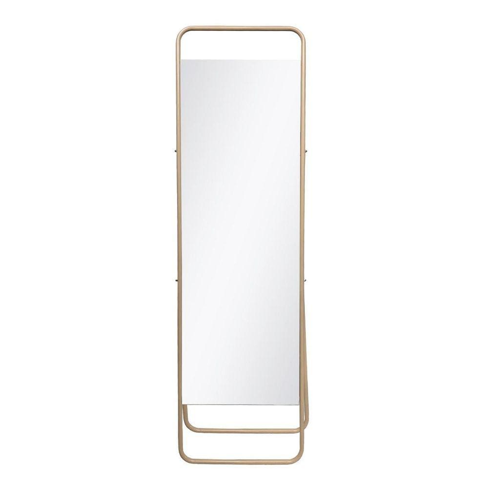 Espelho Decorativo Chão Suporte Moka / Nude 153X43Cm