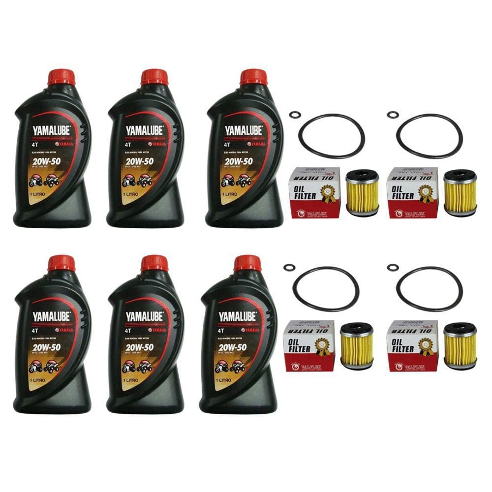 6 Oleo, 4 Filtros Oleo Fazer 250/ Lander 250/ Tenere 250
