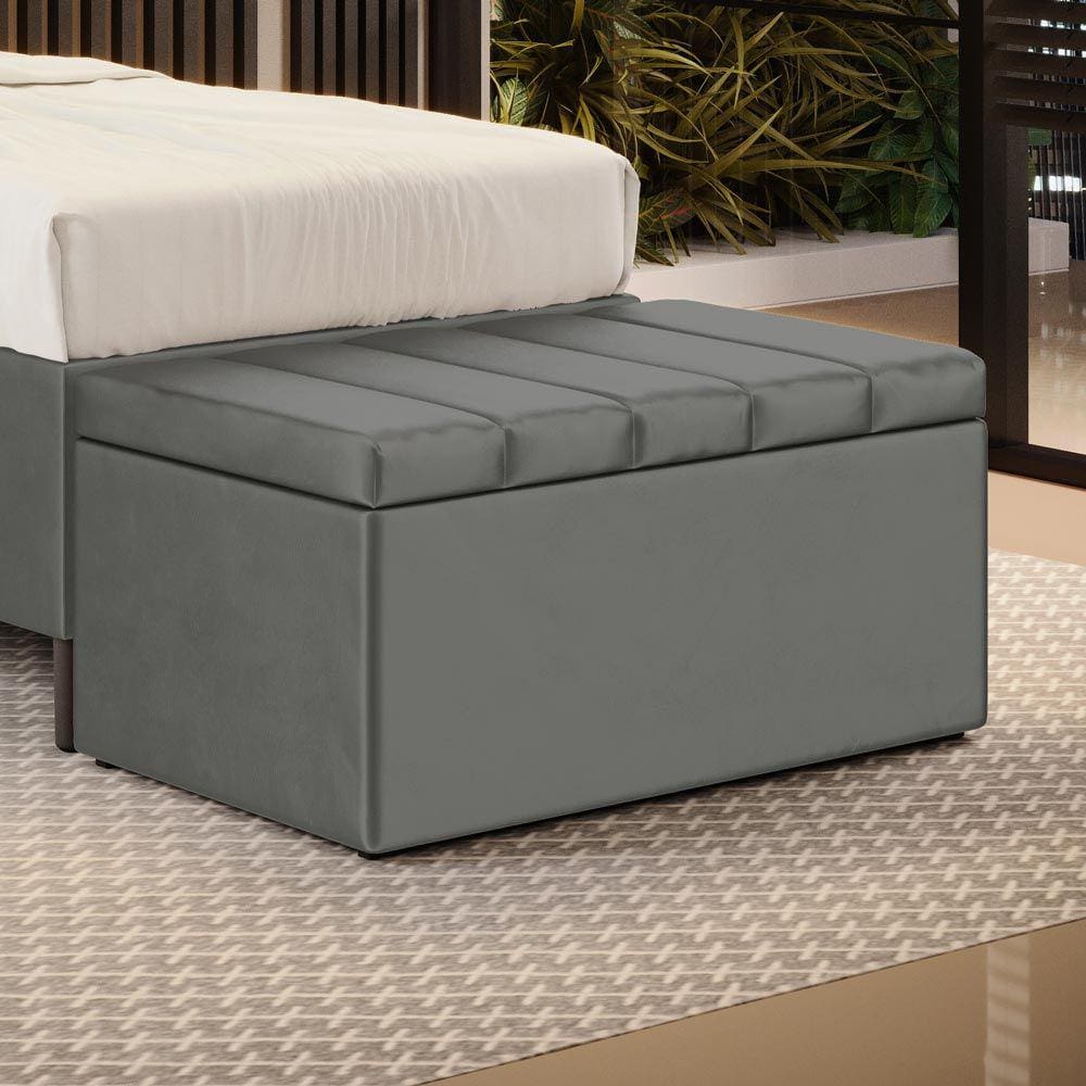 Calçadeira Baú Navi 90 / Z-008 Sued Cinza 