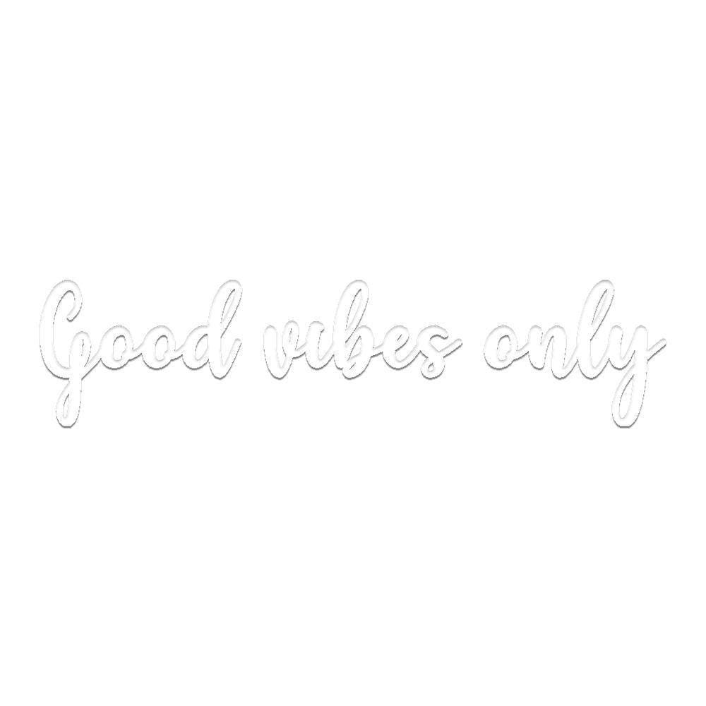 Arte Good Vibes 60cmx14cm - Cria Arte Laser Branco