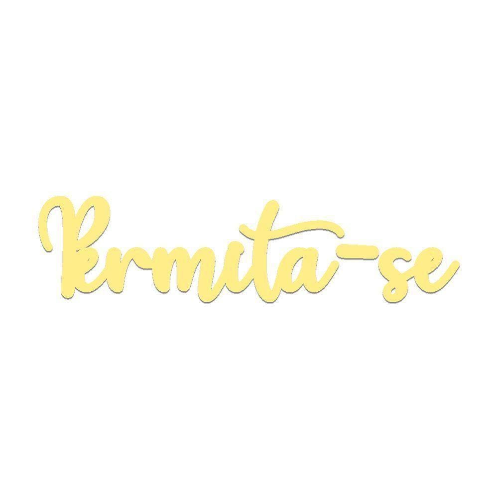 Arte Permita-se 38cmx9,5cm - Cria Arte Laser Amarelo