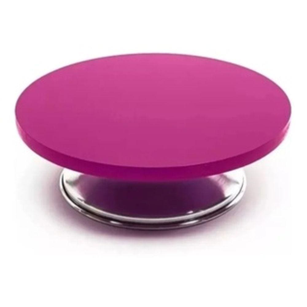 Bailarina Giratória Profissional Rosa Com Rolamento Mdf 40cm