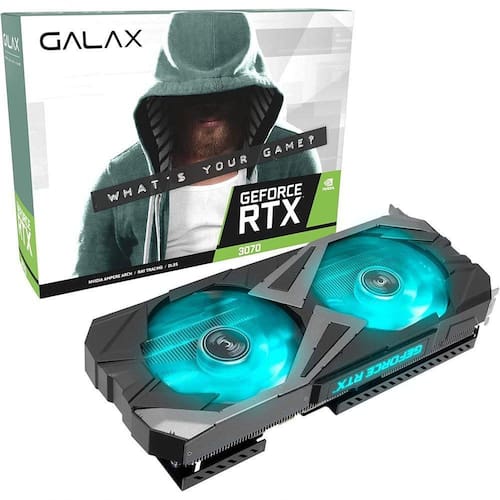 Placa De Vídeo Galax Nvidia Geforce Rtx 3070 Ex Oc 8 Gb 256 Bits Gddr6 Lhr Dlss 37Nsl6Md2Vxi