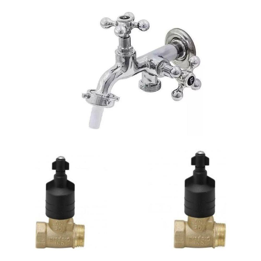 Kit 2 Base Registro Pressão Kit 1 Torneira Maquina C33 Metal