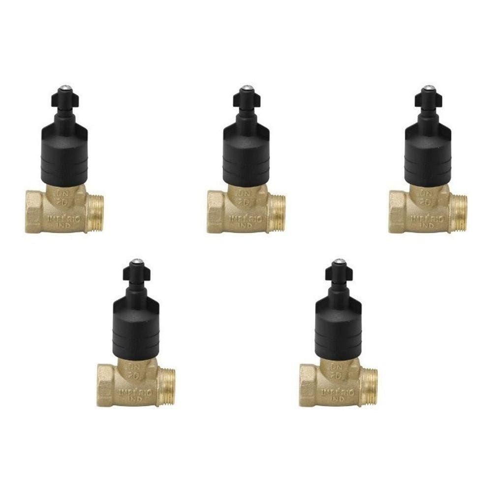 Kit 5 pç Base Registro De Pressão 3/4 Padrão Deca Chuveiro