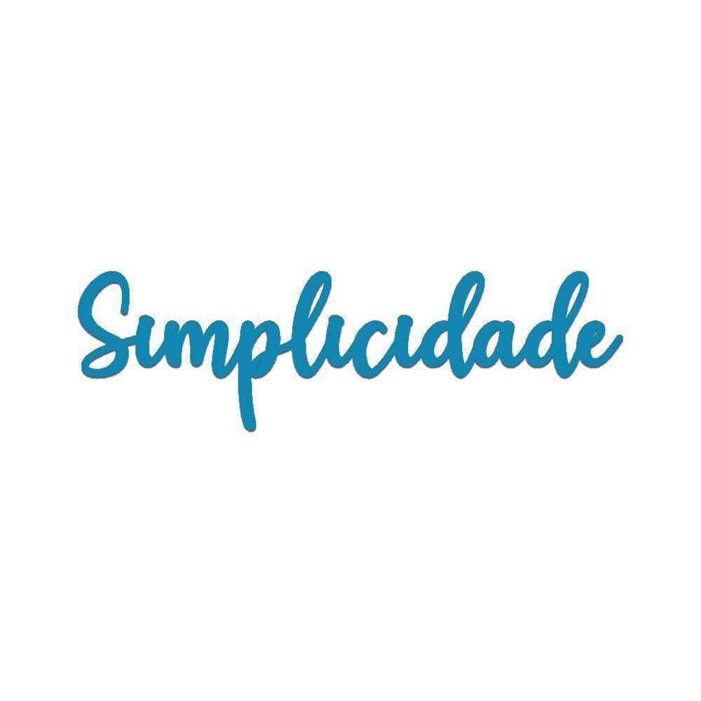 Arte Simplicidade 38cmx11cm - Cria Arte Laser Azul