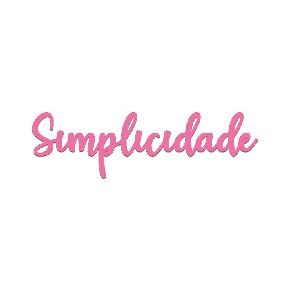 Arte Simplicidade 38cmx11cm - Cria Arte Laser Rosa