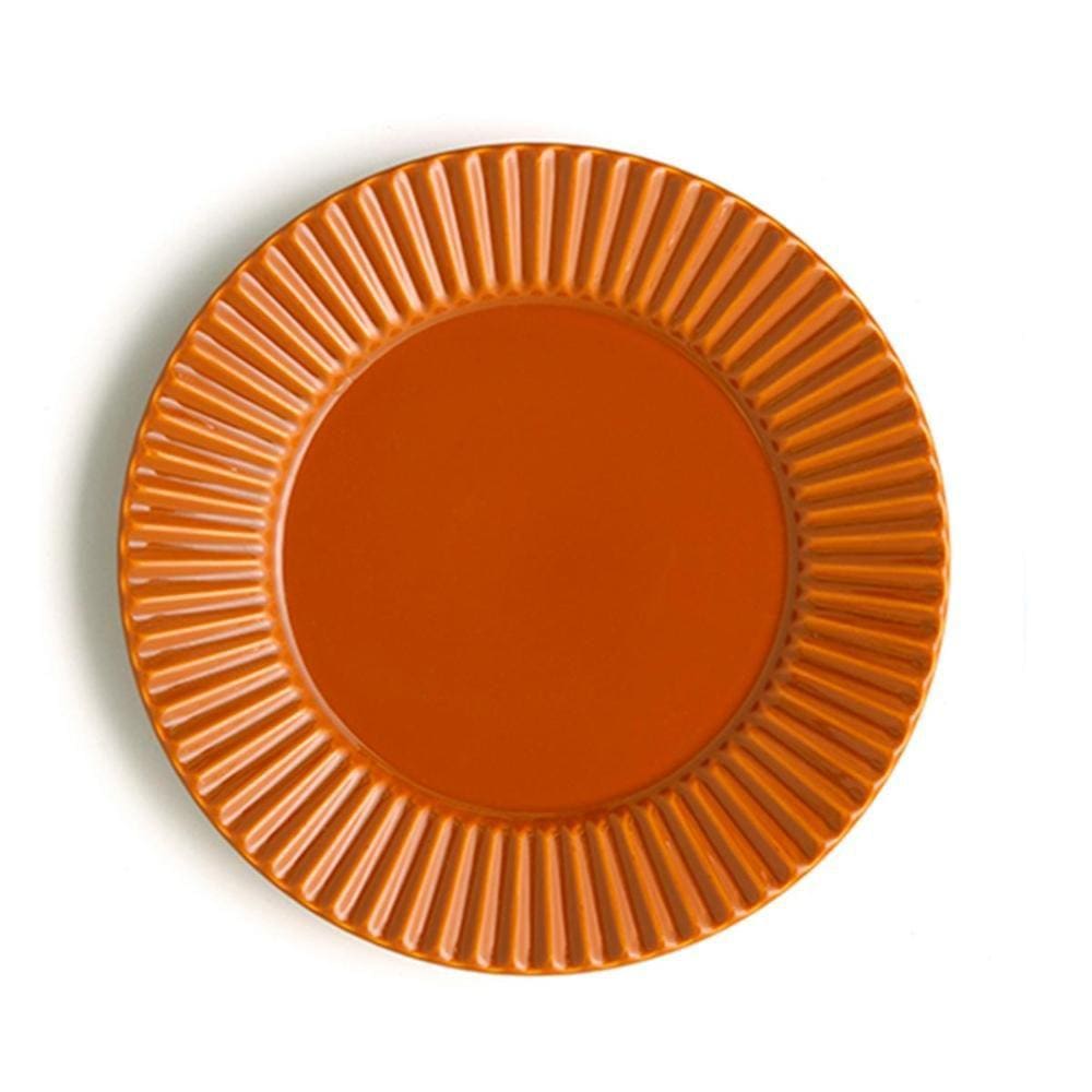 CONJUNTO C/ 6 PRATOS RASO PLISSÉ ESPECIARIAS CANELA Ø 26cm