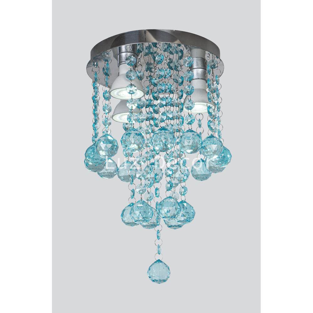 Lustre De Acrílico Em Alto Brilho Azul Tiffany Para Quarto