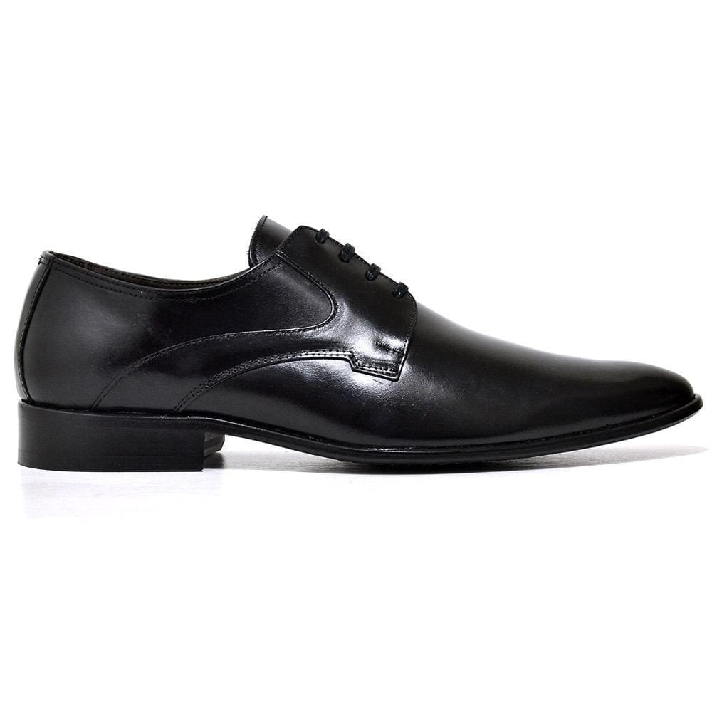 Sapato Social Masculino Couro Derby Bico Redondo Clássico
