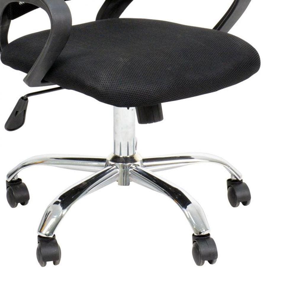 Cadeira De Escritório Mesh Diretor Com Sistema Relax Giratoria New Java - Preto