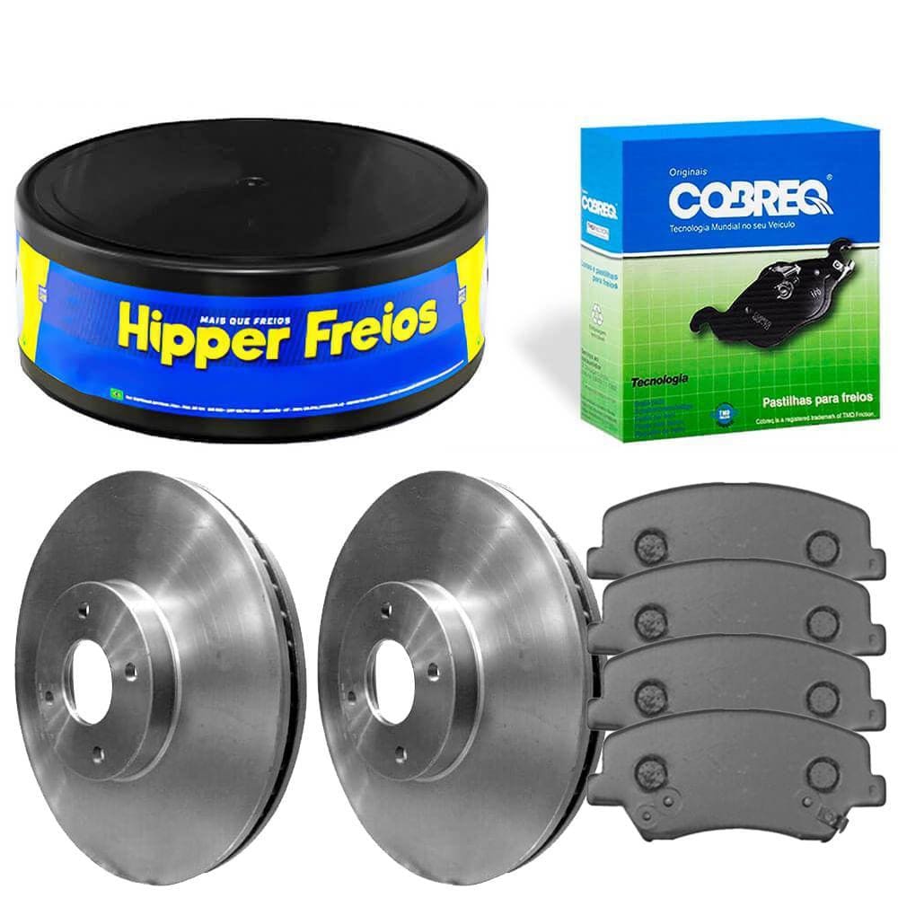 Kit Pastilha Disco Dianteiro Ventilado HB20 Hipper Freios