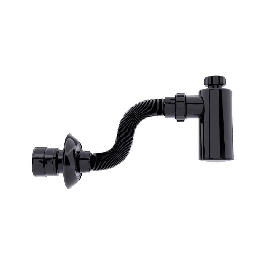 Sifão Sanfonado Extensível Blukit com Copo 48Cm Preto Universal
