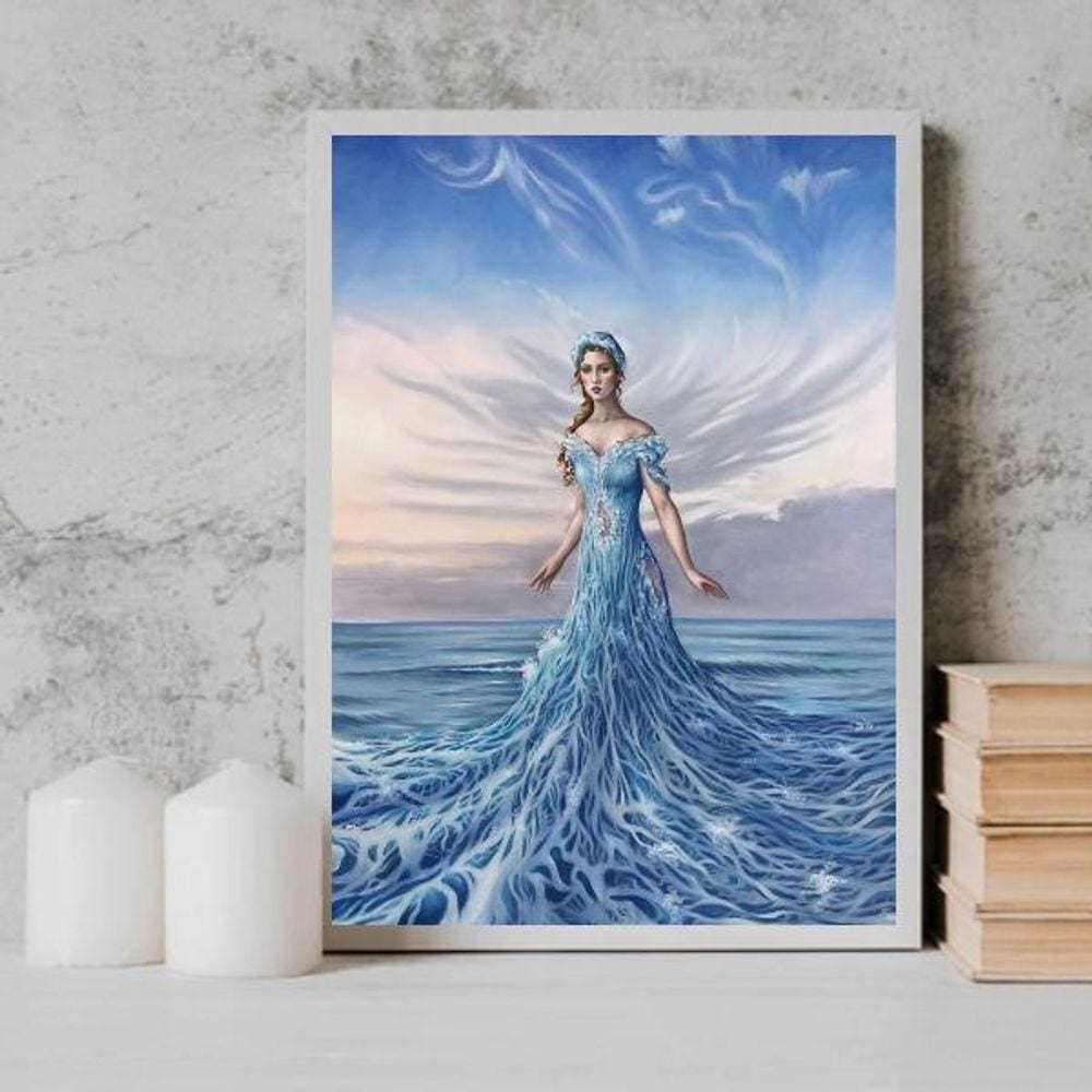 Quadro Decorativo Figura Iemanjá 45X34Cm