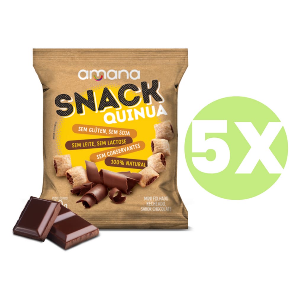 Snack de Quinua com Recheio de Chocolate SG Amana 40g