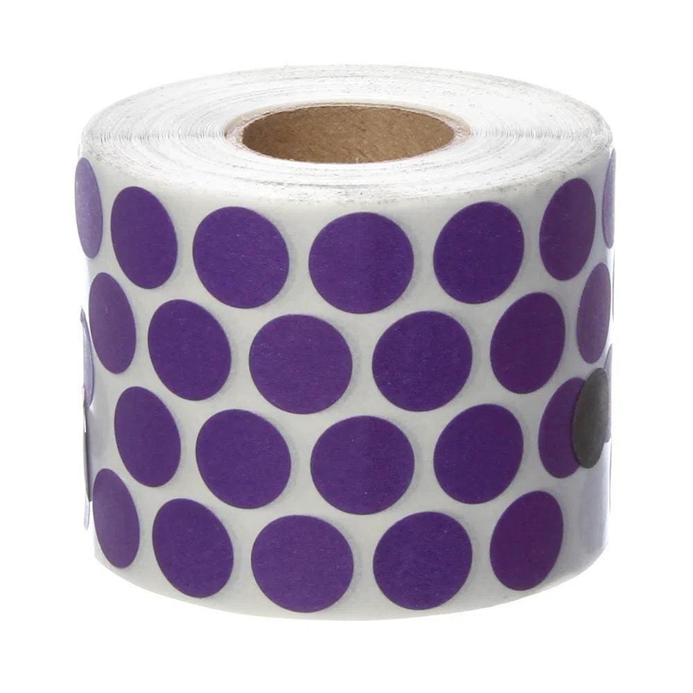 Etiqueta Adesiva Bolinha Colorida Roxo 10Mm 1,0Cm Rolo 1000