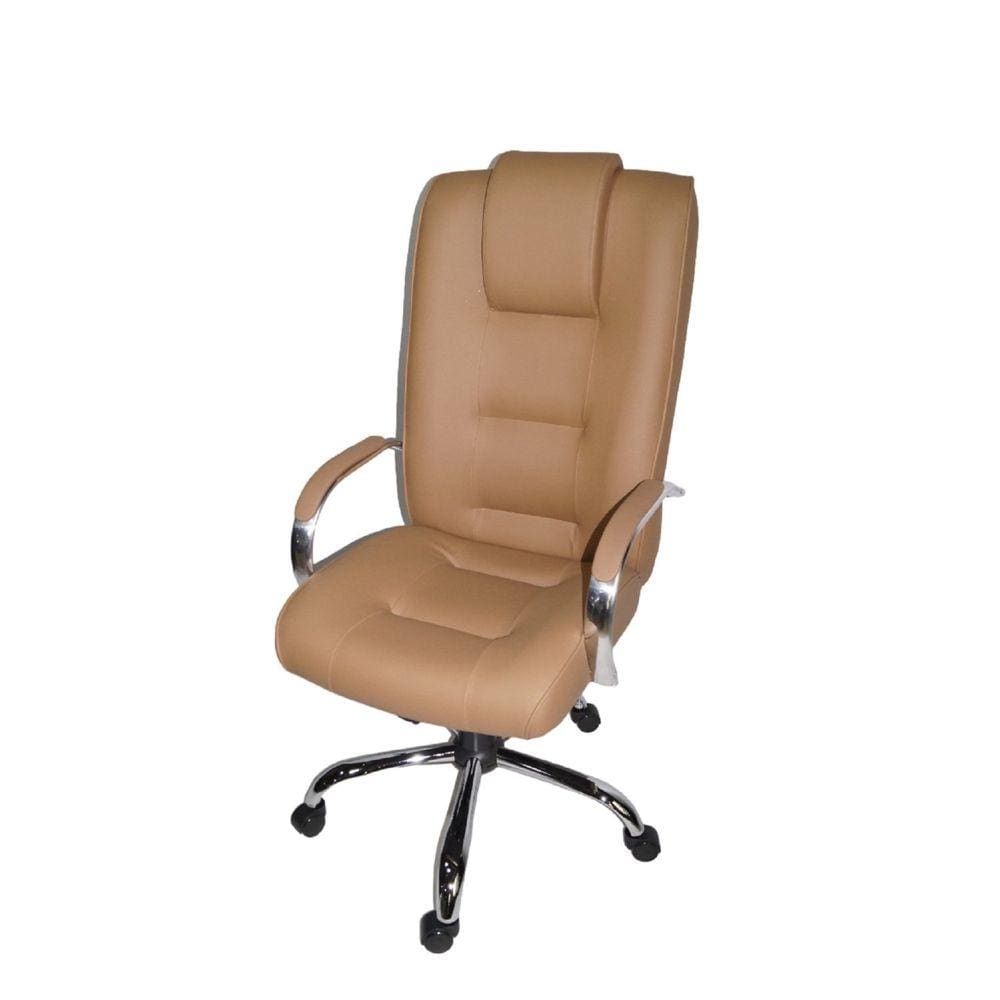 Cadeira Giratória Escritório Classic Presidente Caramelo